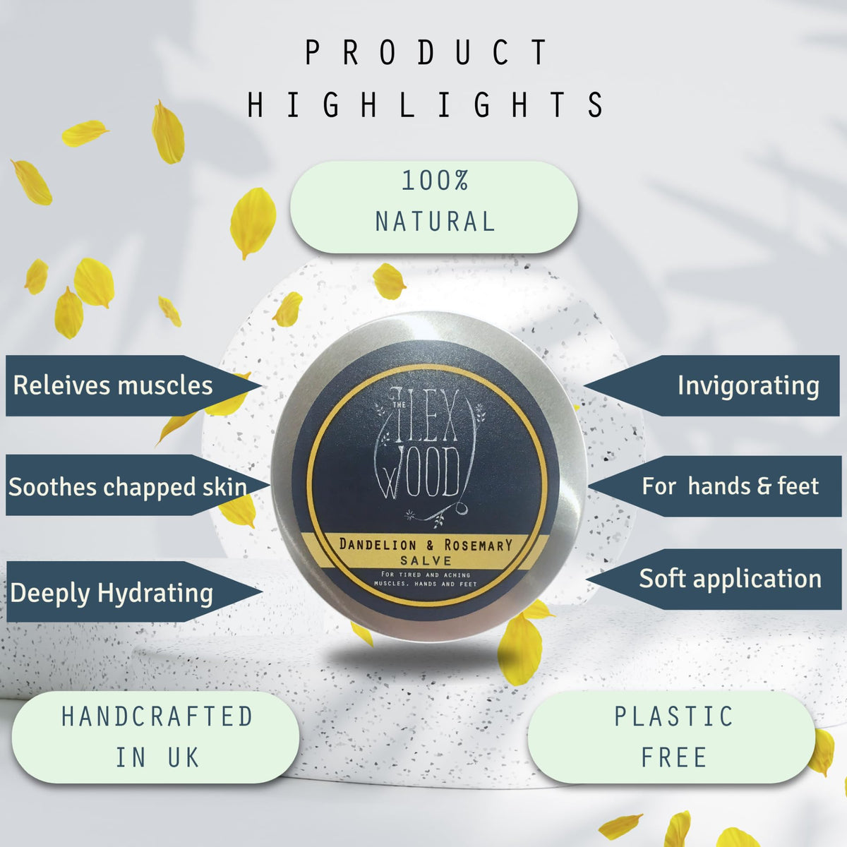 The Ilex Wood - Herbal Salve Gift Set - 100% Natural Handmade, Cruelty & Plastic Free. Skin irritation, scrapes, bites, stings soothes rashes, itching, dry skin, eczema, chapped hands. 3 x 100ml