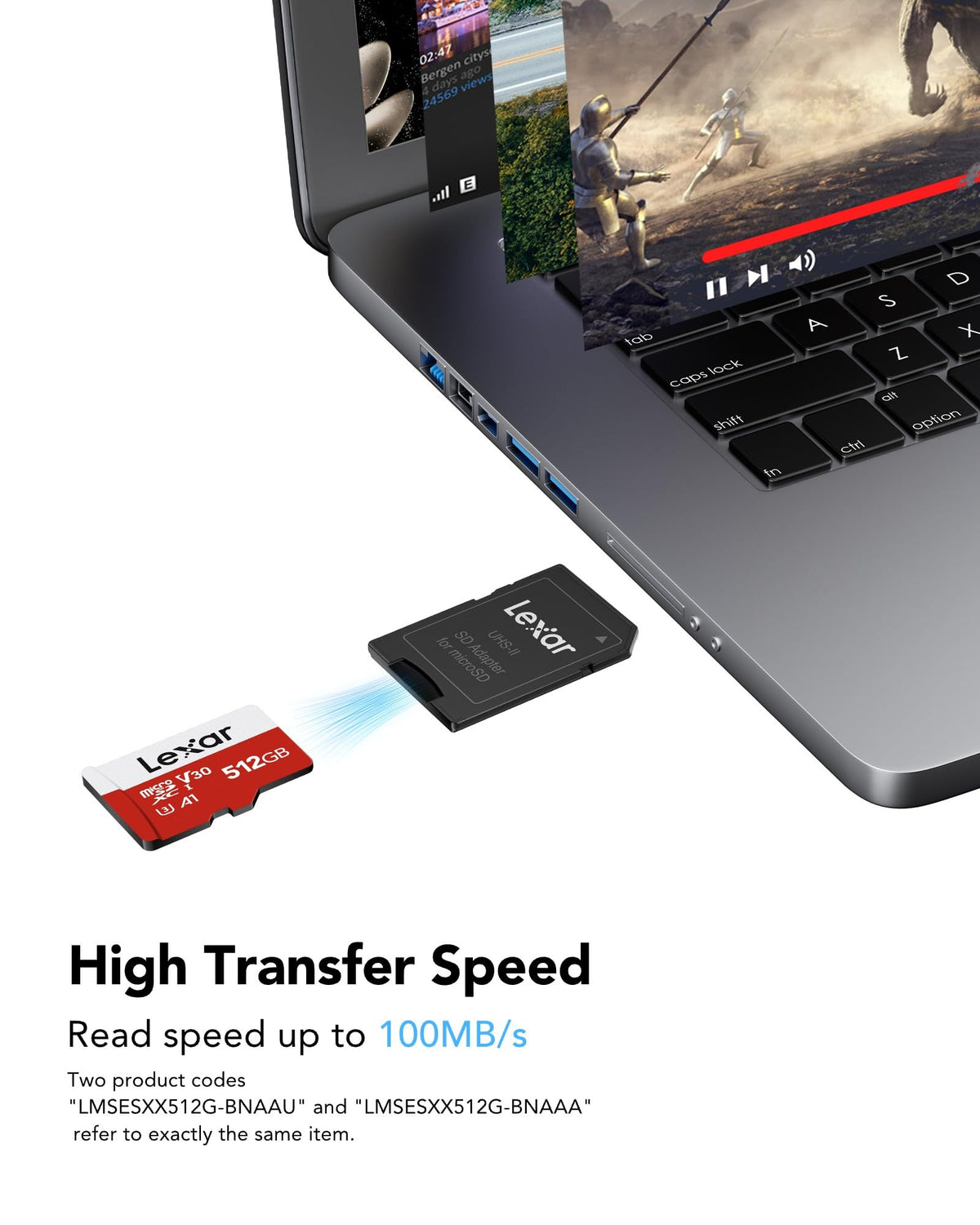 Lexar Micro SD Card 64GB E Series, Up to 100MB/s, microSDHC