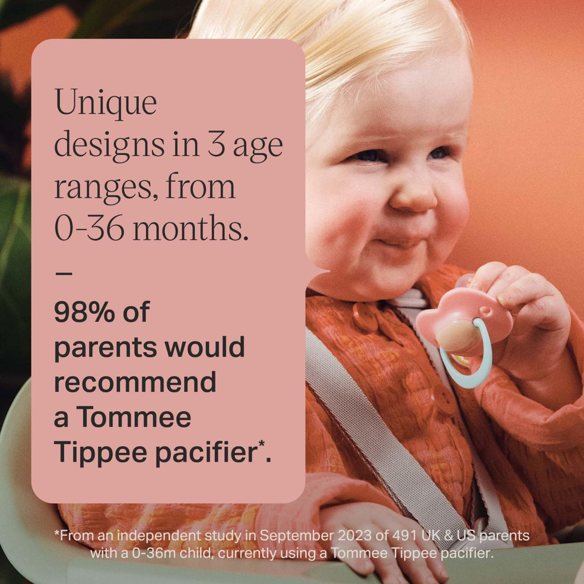 Tommee Tippee Ultimate Fit Orthodontic Dummy 18-36m Silicone Pack of 4