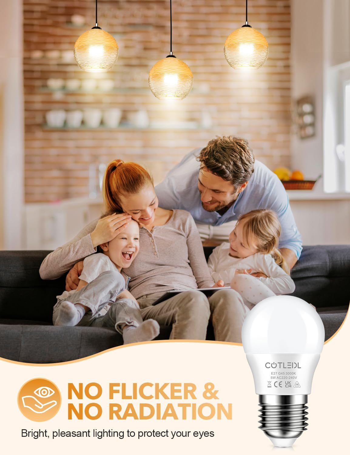 E27 Screw Bulbs, Warm White 3000K, 5W(40W Equivalent), 12 Pack