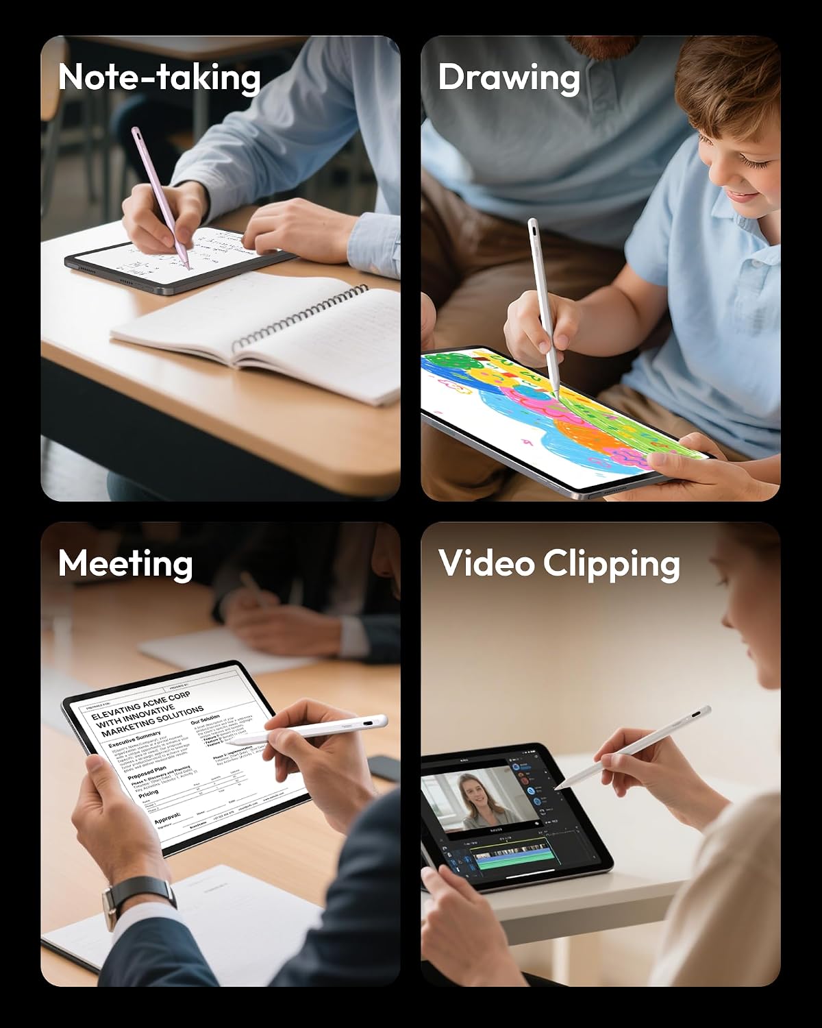 Metapen Pencil A8 for iPad 2018-2026, (2X Faster Charge), Pixel Precision