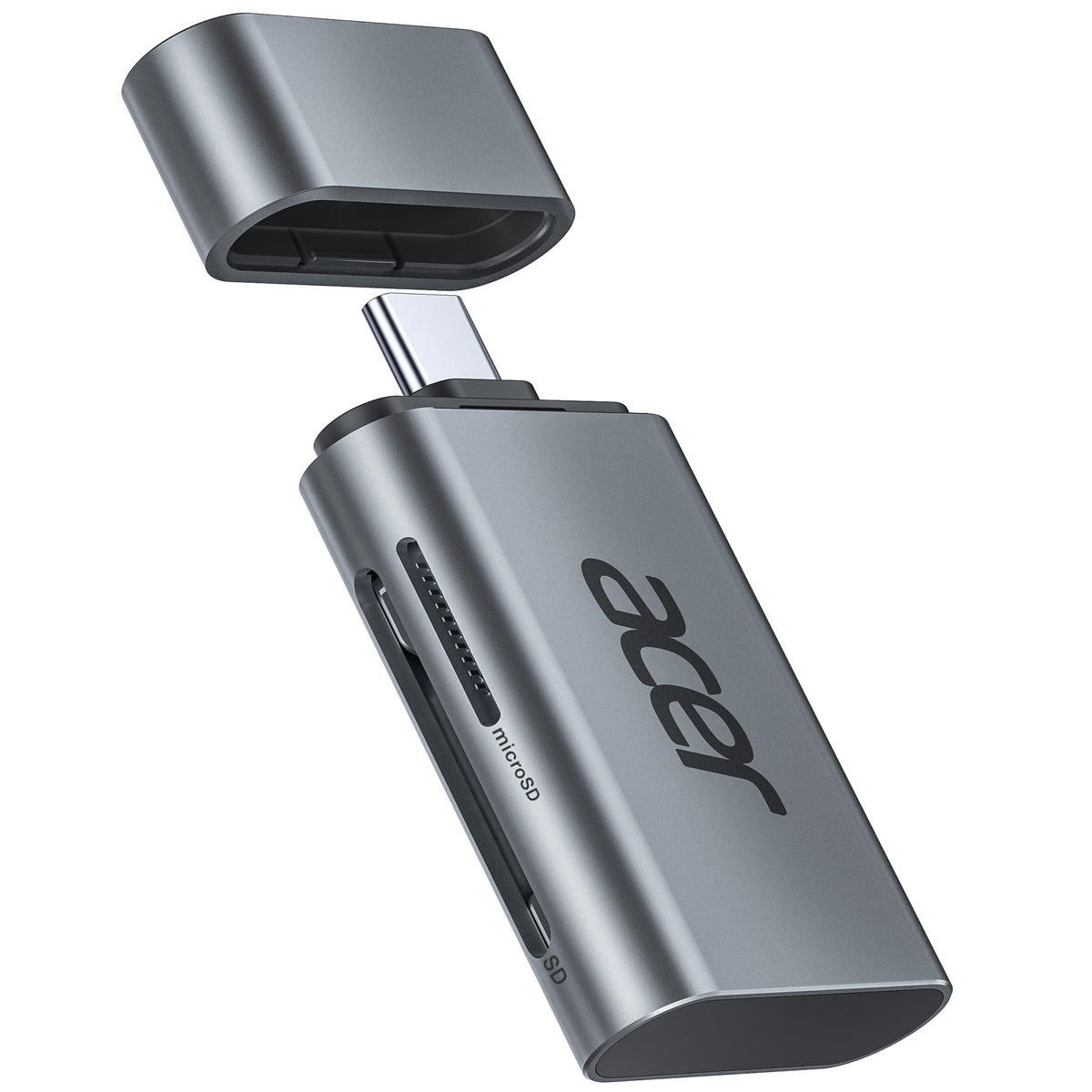 Acer SD Card Reader, USB C & USB 3.0 Memory Card Reader Adapter, Black