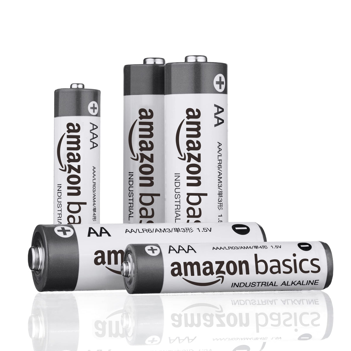 Amazon Basics 40-Pack AAA Alkaline Industrial Batteries, 1.5 Volt, 5-Year Shelf Life