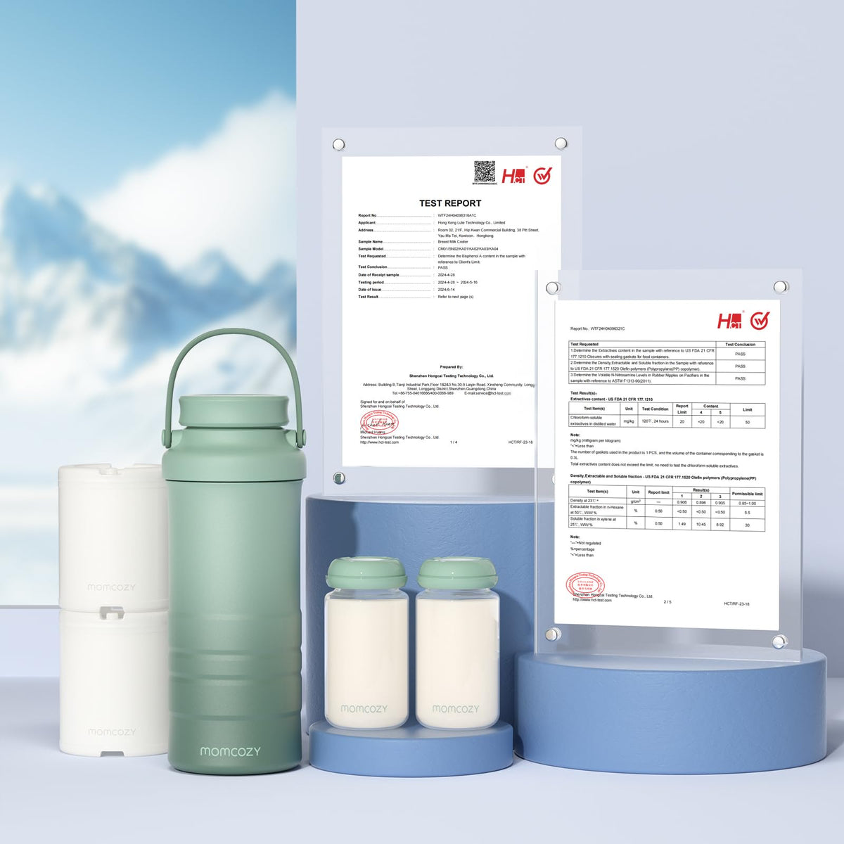 Momcozy Portable Bottle Warmer for Breast Milk & Water, Dual Fast Heating