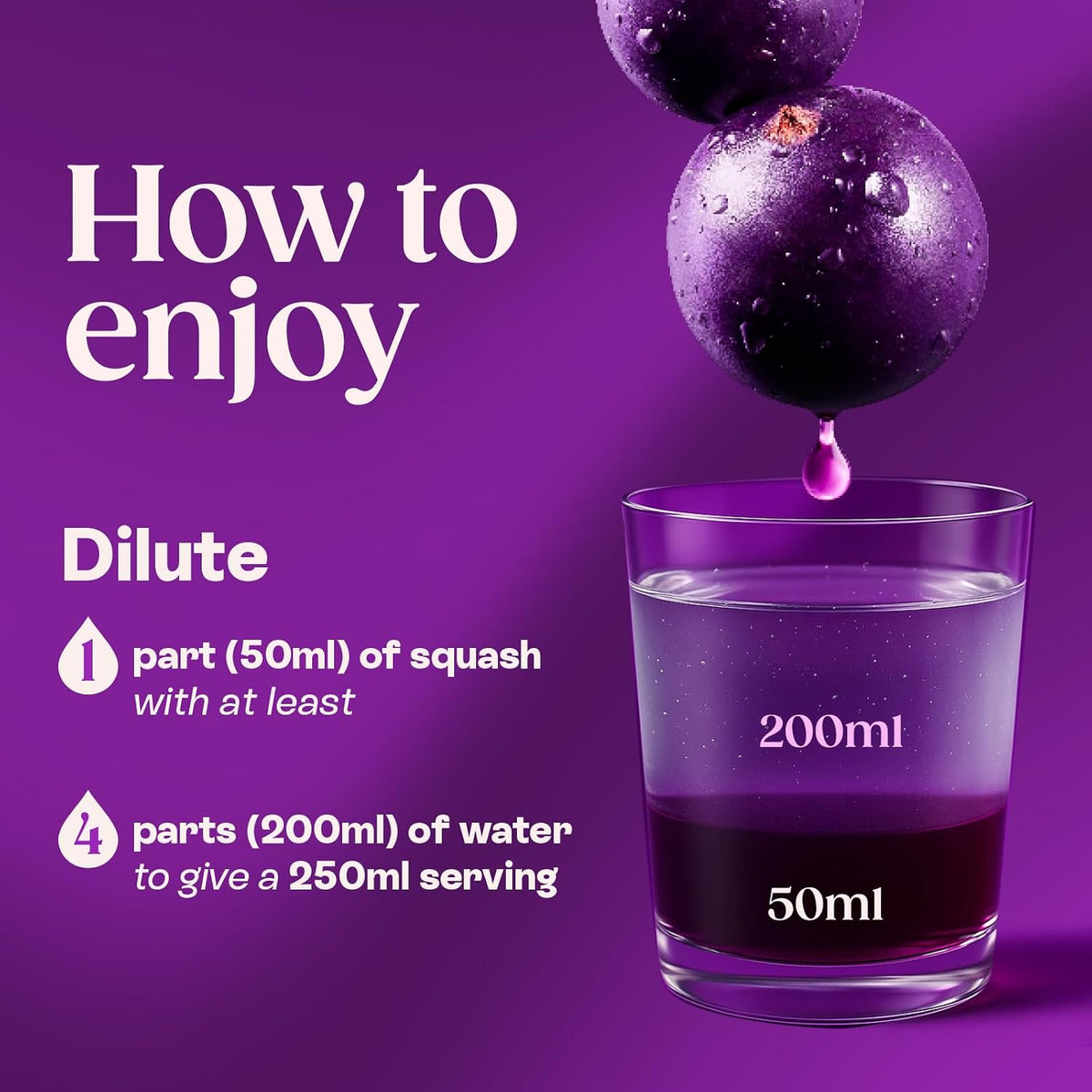 Ribena Blackcurrant Squash 1.5L – Real British Blackcurrants | Rich in Vitamin C | No Artificial Colours or Flavours | 100% Recycled Plastic Bottle