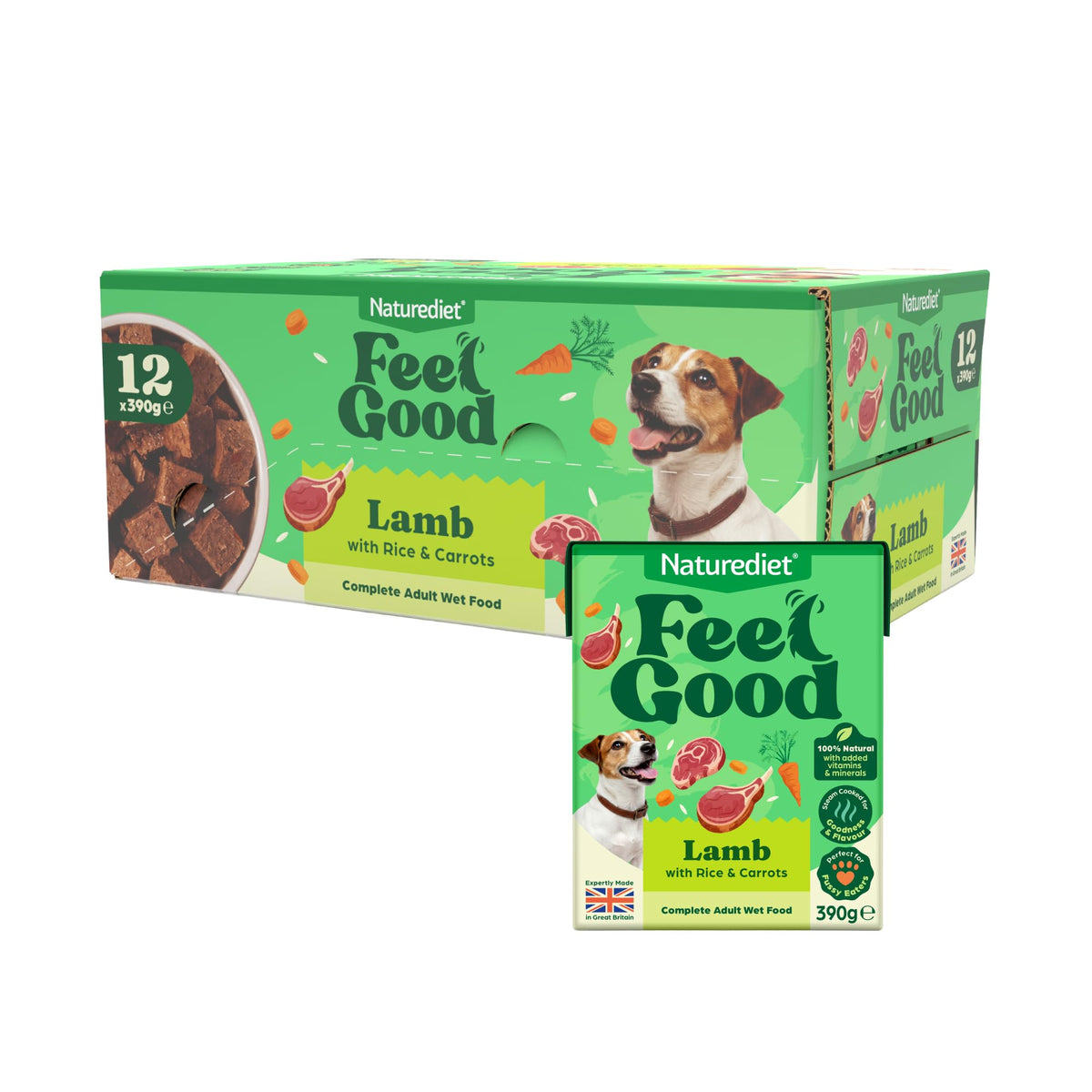 Naturediet Feel Good Wet Dog Food Selection Pack, 390g x 16 Cartons
