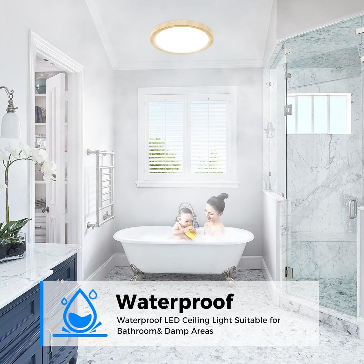 Peasur Bathroom Light, 3000K/3500K/4000K/5000K/6500K 5 Color Temperature
