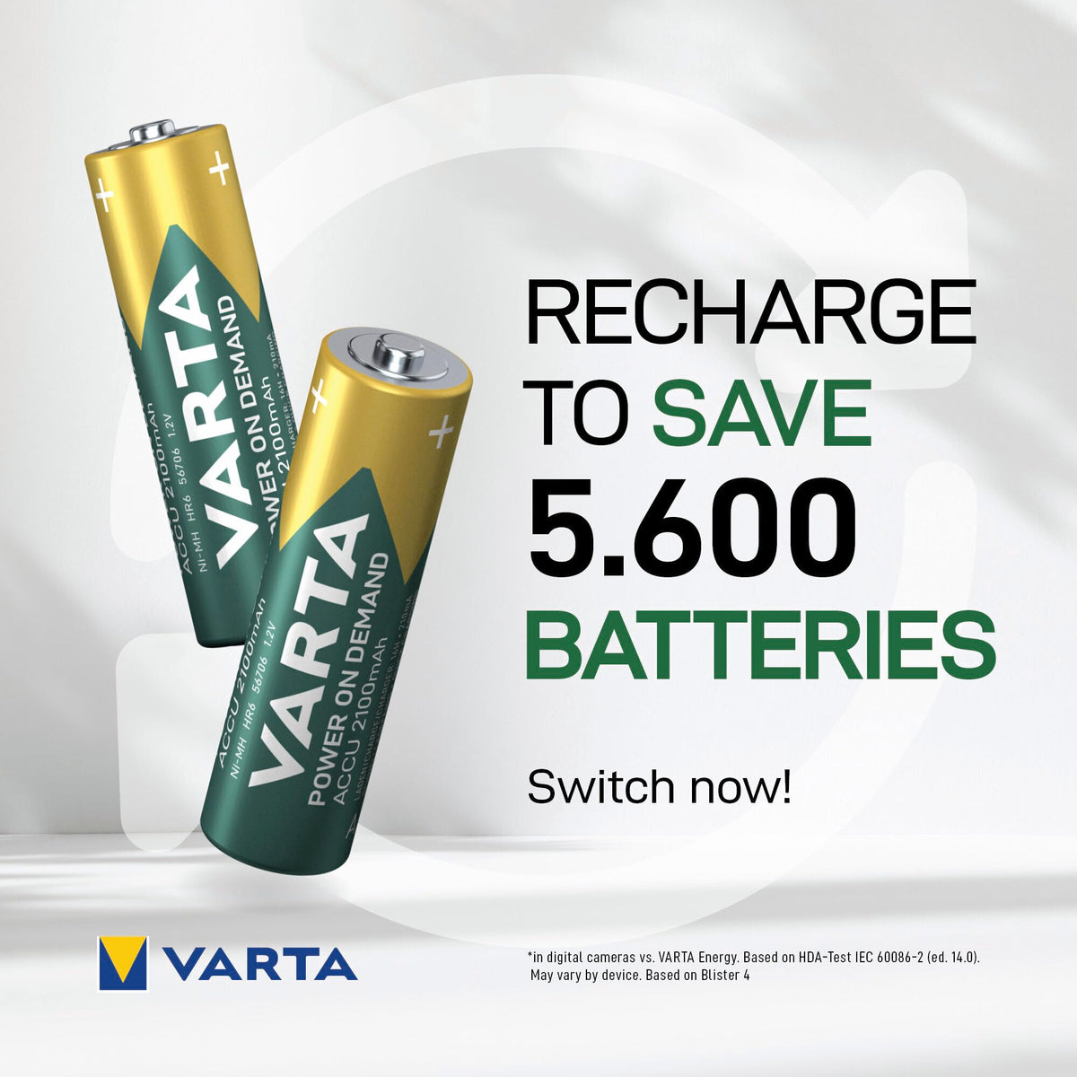 VARTA Batteries AA, Pack of 40, Power on Demand, Alkaline, 1.5 V