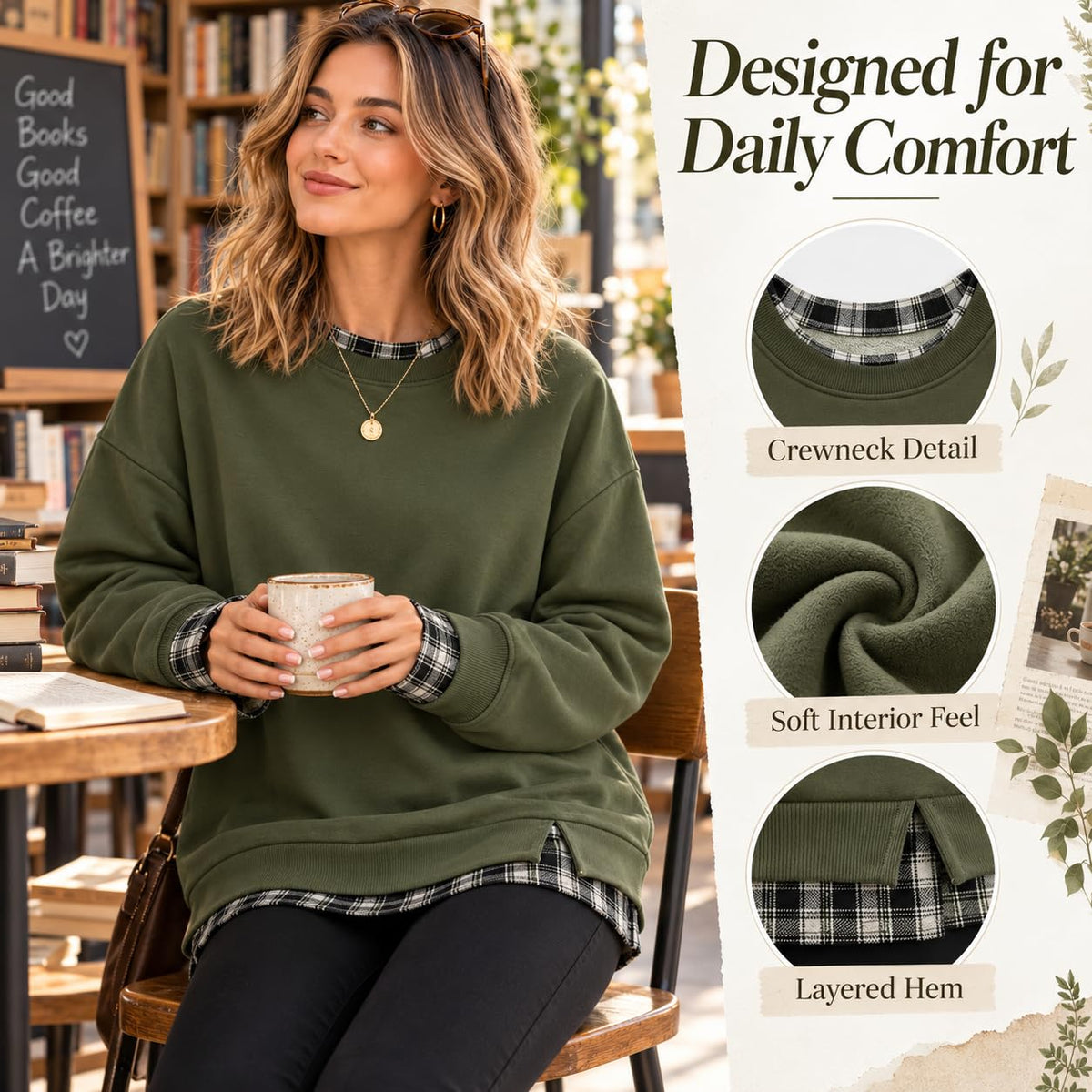 Hoodies For Women Uk Oversized Women's Jumpers Fleece-lined Womens Sweatshirt Winter Fleece Jacket Long Sleeve Ladies Tops Plus Size Fashion Christmas Jumper Sweaters Coats Autumn Women's Clothing