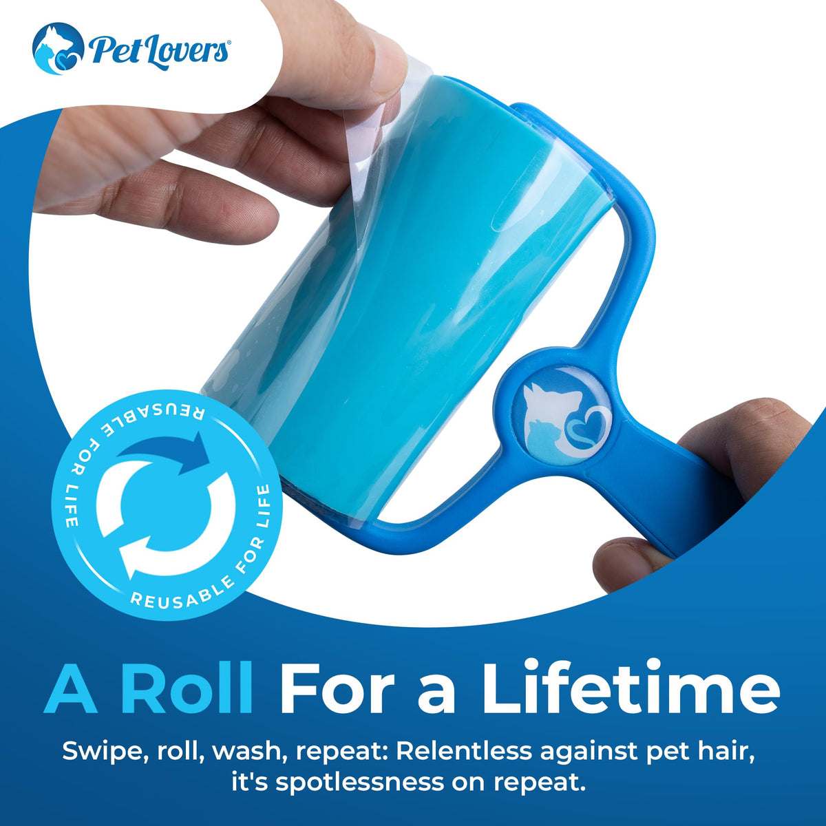 PetLovers Extra Sticky Lint Roller Mega Value Set 450 Sheets for Pet Hair Removal Dog and Cat Lint Remover 5 Pack
