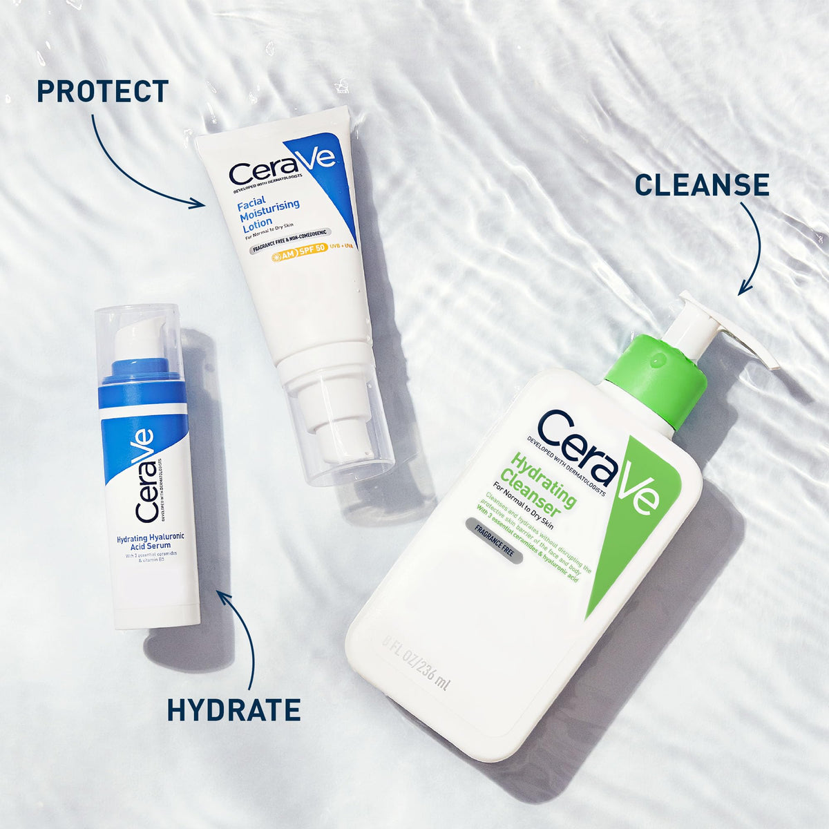 CeraVe Hydrating Cleanser for Normal to Dry Skin with Hyaluronic Acid 236ml