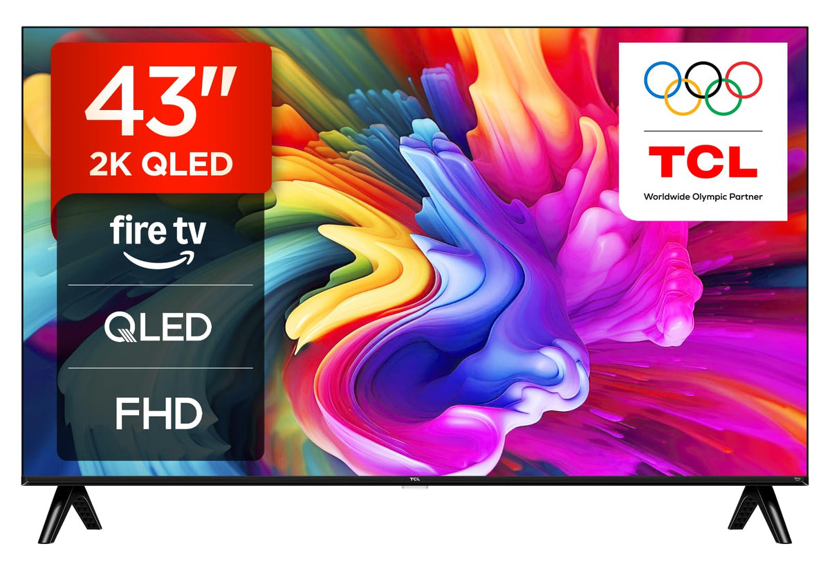 TCL 32SF560-UK 32 Inch Full HD QLED HDR Smart TV with Fire TV Press & Ask Alexa, Metallic Bezel-Less Design