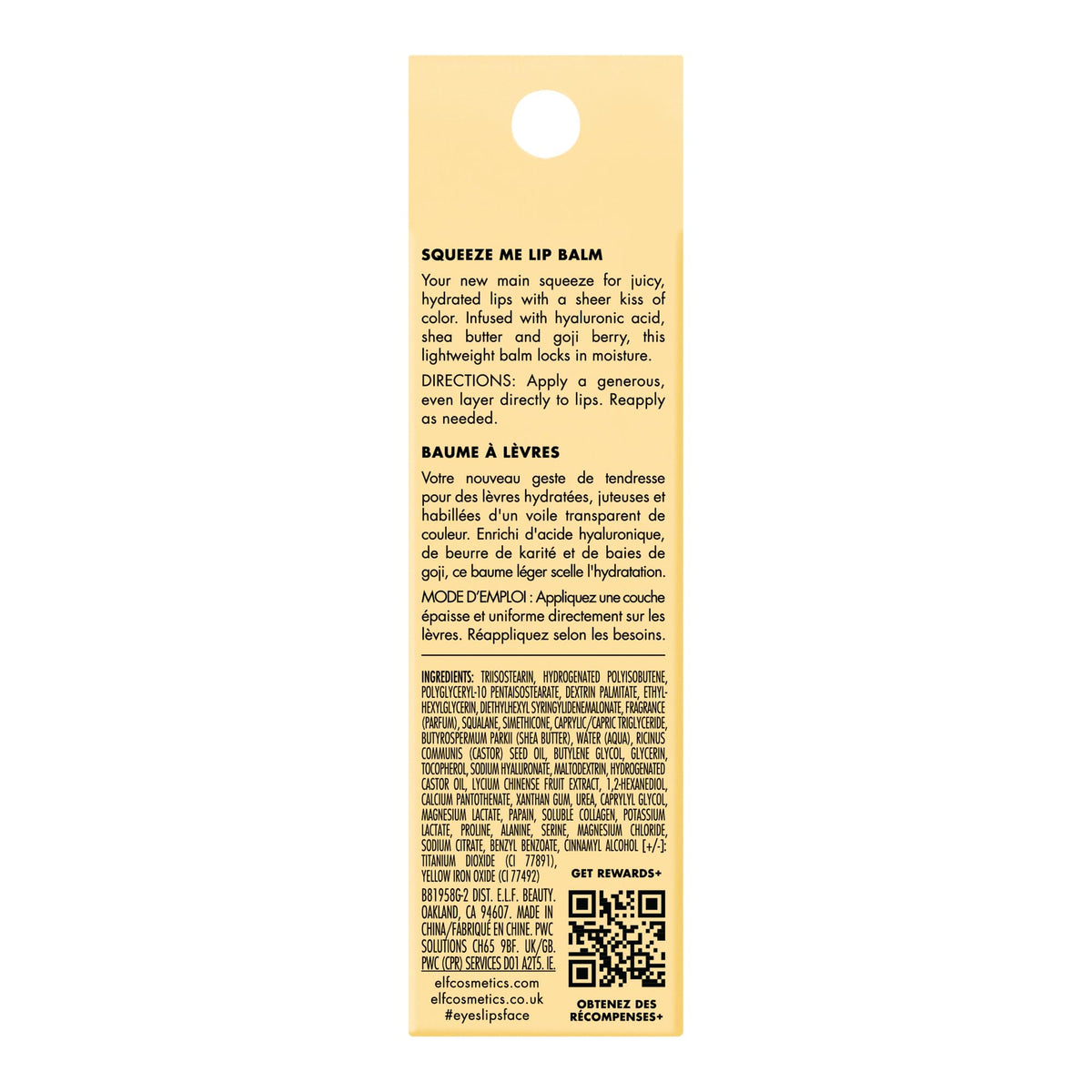 e.l.f. Squeeze Me Lip Balm Duo, Moisturizing Lip Balm for a Sheer Tint of Colour, Infused with Hyaluronic Acid, Vegan & Cruelty-Free, CHERRY/BUBBLEGUM