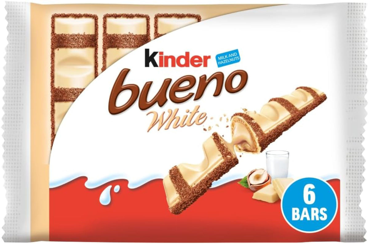 Kinder Bueno Classic Chocolate Bars, Pack of 6