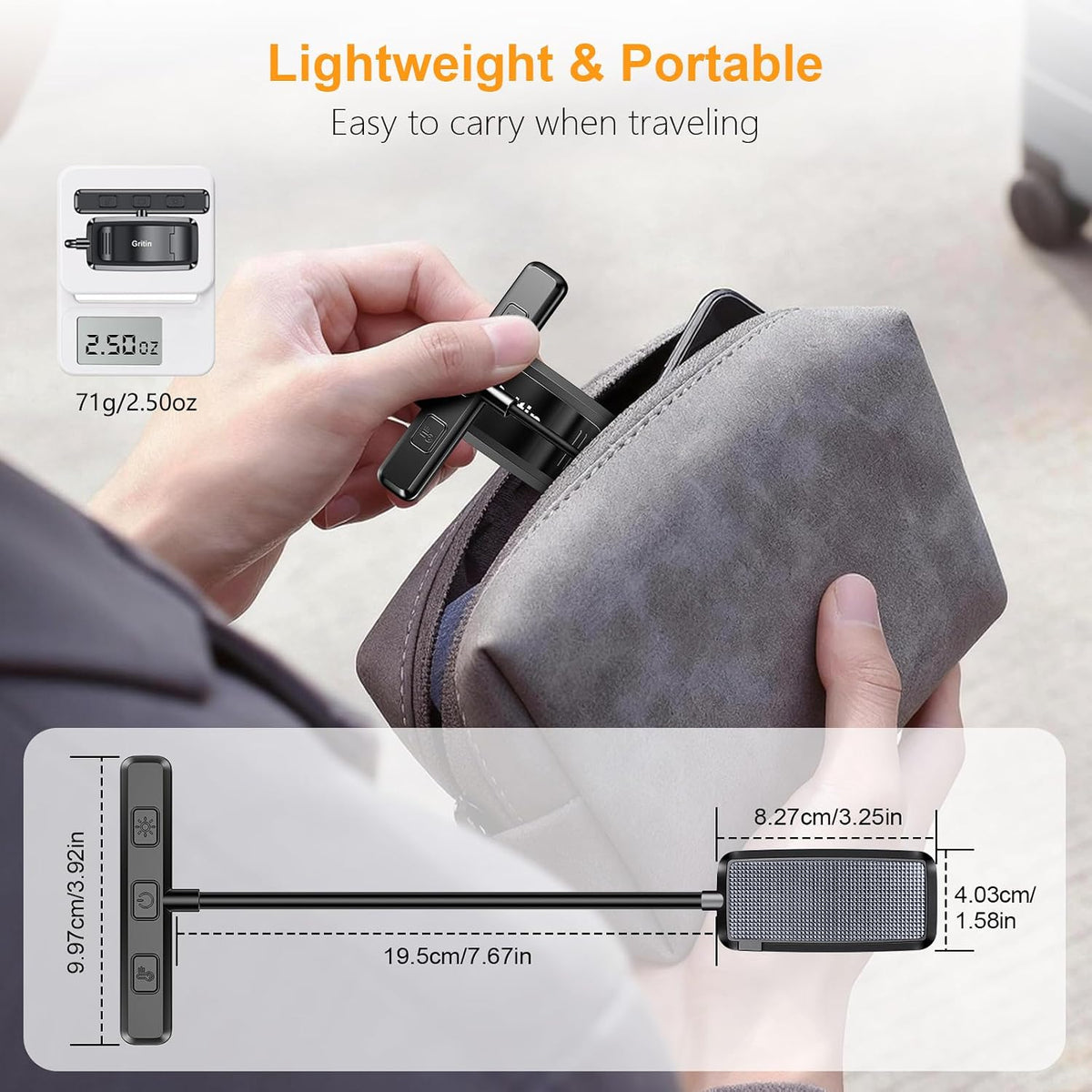 Gritin 19 LED Rechargeable Book Light for Reading in Bed - Memory Function