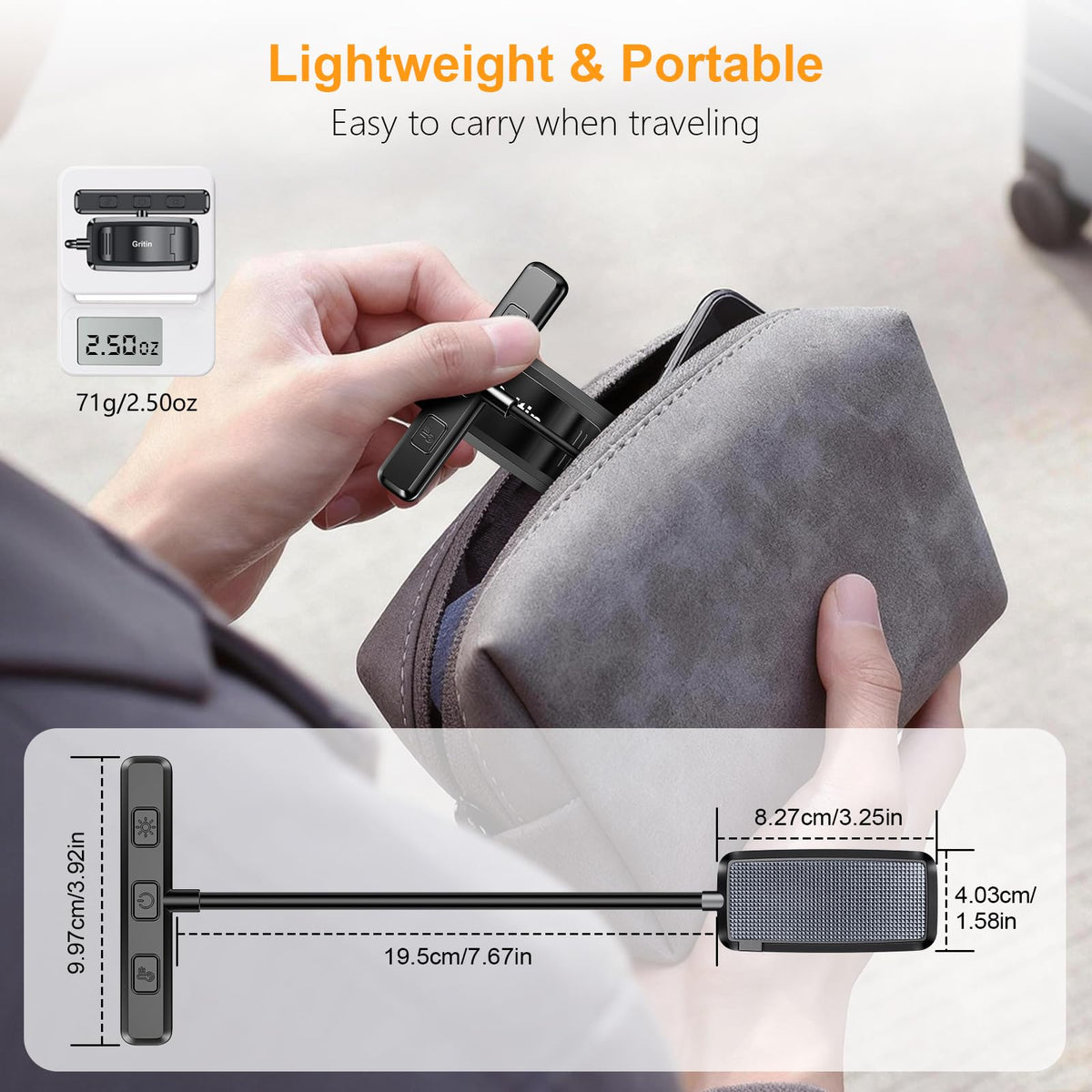 Gritin 19 LED Rechargeable Book Light for Reading in Bed - Memory Function