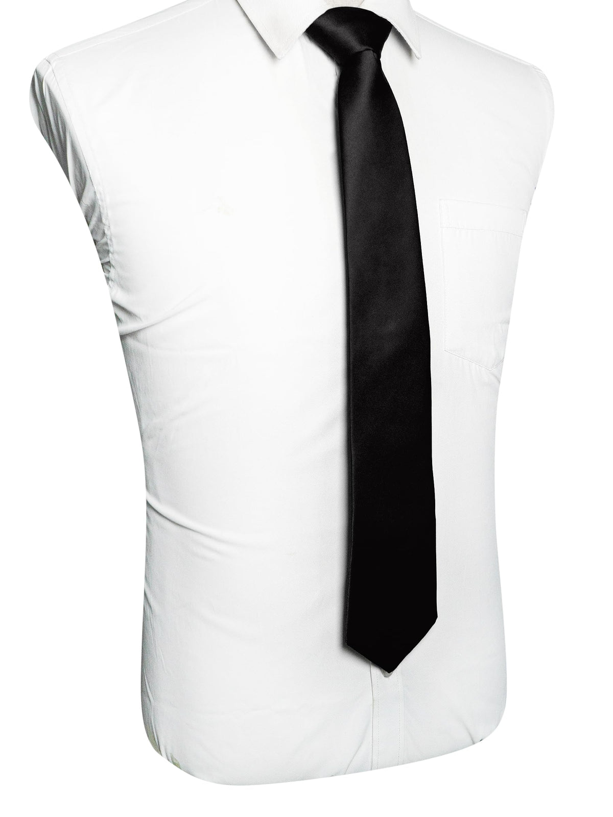 RBOCOTT Solid Color Tie Mens Necktie for Business and Wedding Party
