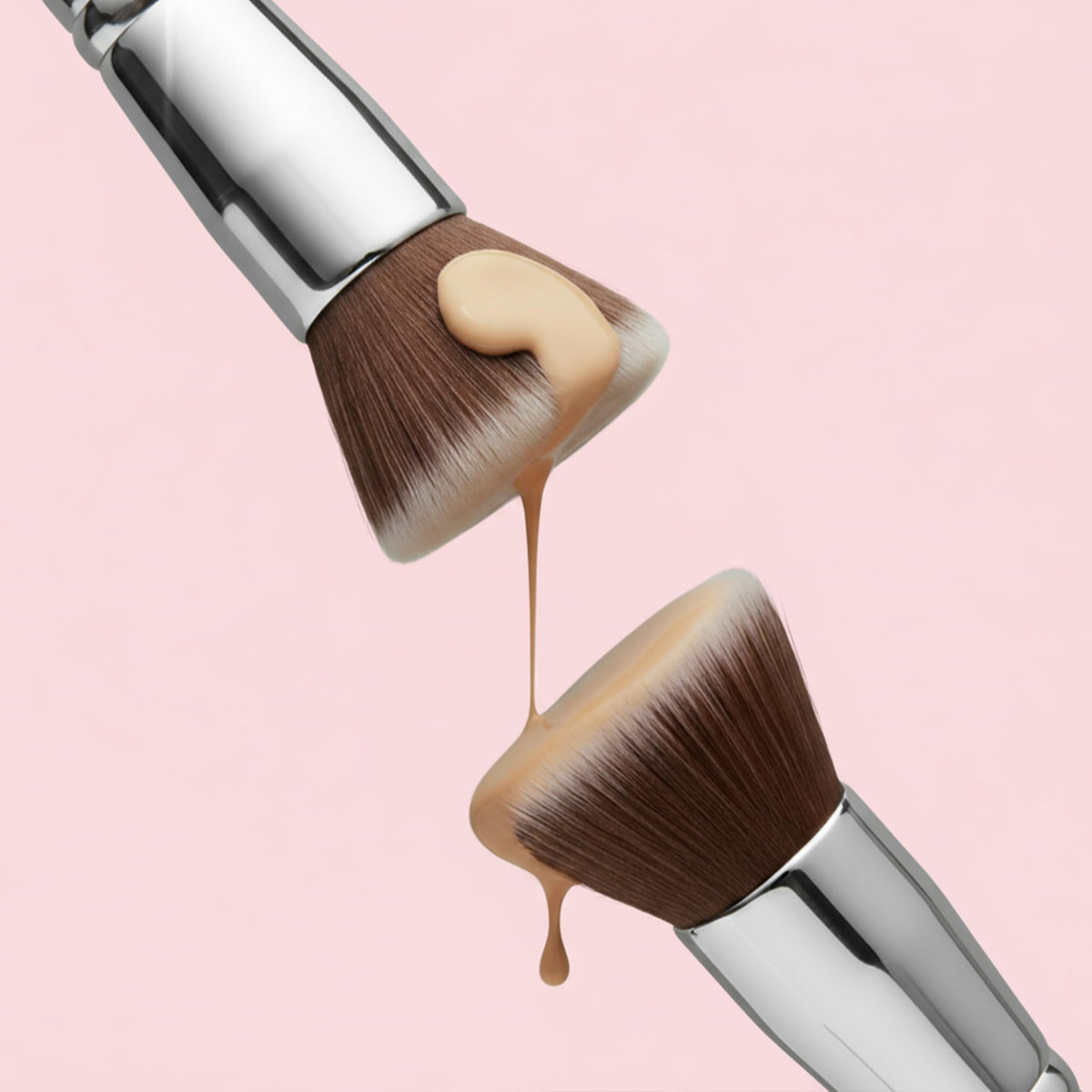 Make Up Brush Foundation Kabuki Flat Top, Perfect For Blending Liquid Cream
