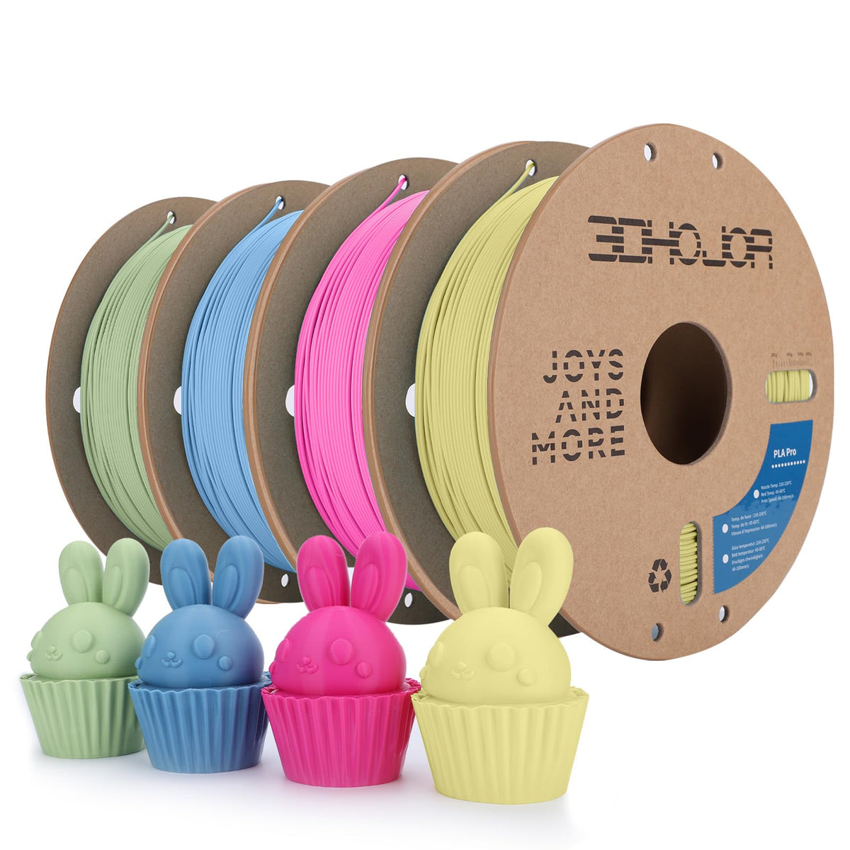 3DHoJor PLA+ PLA Plus Filament 1.75mm 1kg(2.2lbs) for 3D Printers,Yellow