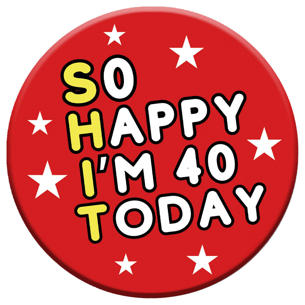 Birthday Badge 76mm With Metal Back