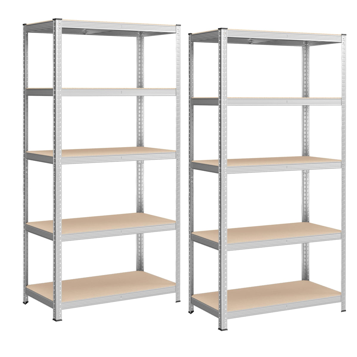 SONGMICS 5-Tier Heavy-Duty Shelving Units, Set of 2, Boltless Assembly