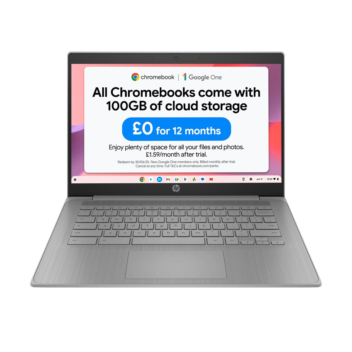 HP Chromebook 14" | Intel N100 Processor | 8 GB RAM | 128 GB UFS | Full HD