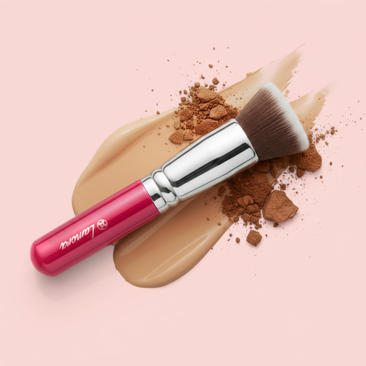 Make Up Brush Foundation Kabuki Flat Top, Perfect For Blending Liquid Cream