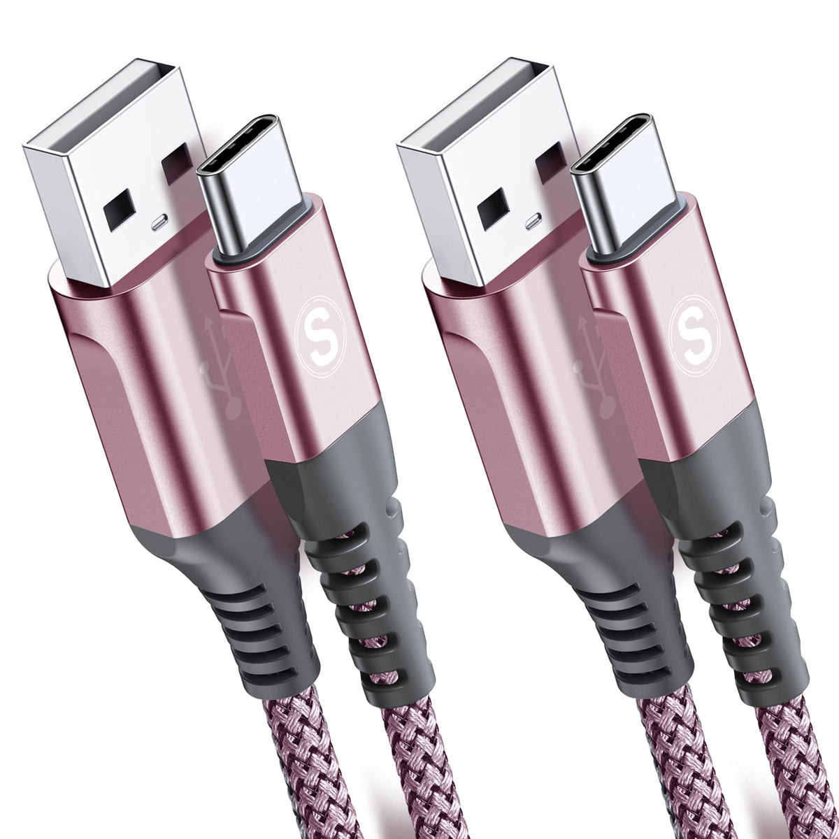 2-Pack 2M USB C Cable 3.1A Fast Car Charger Cable Compatible for iPhone 17 air 16 15 Plus Pro Max, Samsung Flip/Fold 7 6 5 4 3 S26 S25 S24 S10 S20 S21 S22 S23 A16/15/14/13/12 A35/A34 A56/55/54, Pixel