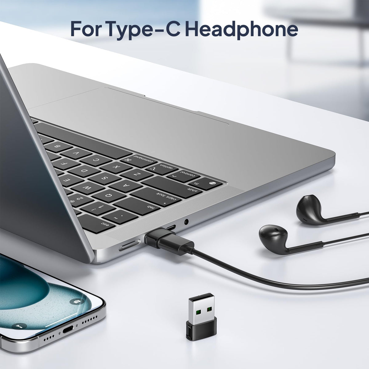 BASESAILOR USB to USB C Adapter 3Pack,Charger Plug for iPhone Duo 18 17 Pro