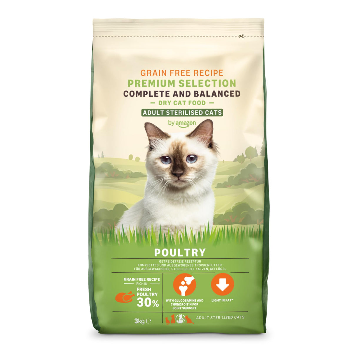 by Amazon Dry Cat Food for Adult Cats, Grainfree Recipe with Fresh Salmon, 1 Pack of 3kg (Previously a Lifelong brand, same product)