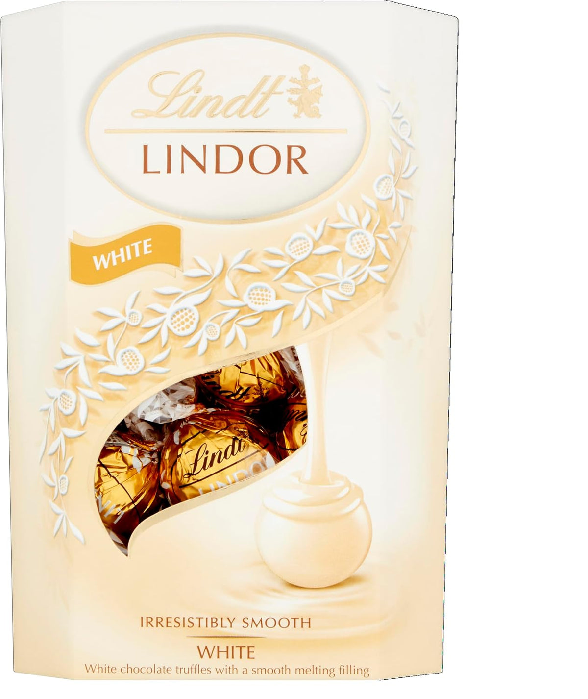 Lindt Lindor White Chocolate Truffles – 200g Box (Approx. 16 Balls) – Smooth Filling – Gift, Birthday, Congratulations Treat