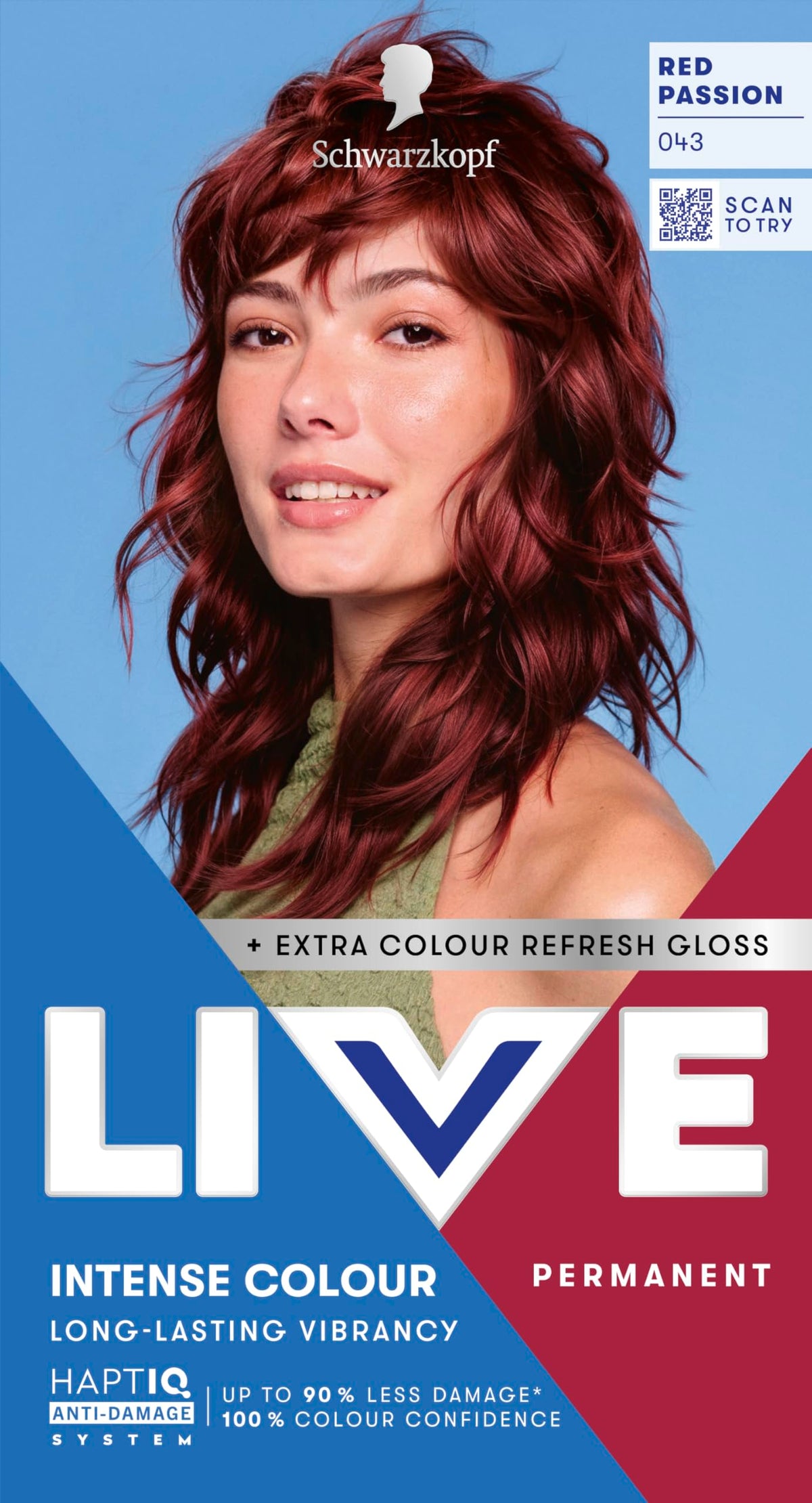 Schwarzkopf LIVE Intense Colour Hair Dye, 099 Deep Black