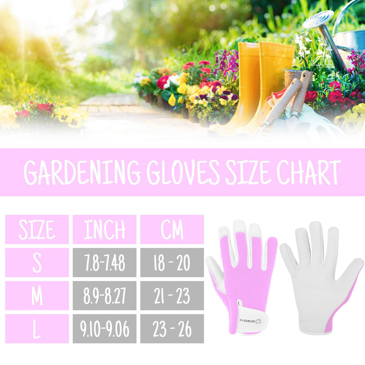 WESTWOOD FOX Ladies/Mens Leather Gardening Gloves Thorn Proof Rigger Garden work gloves, Safety Working Gloves, Premium Quality (Orange, S)