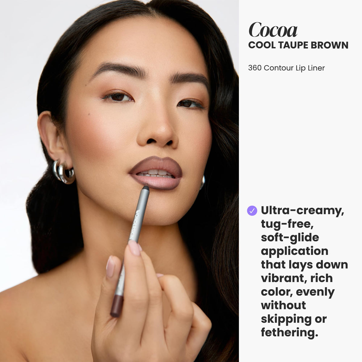 Wonderskin Lip Liner Pencil - 360 Contour Lipliner, Long Lasting, Sharpenable, Waterproof and Transfer-Proof Nude Lip Liner Pencil (Blush)