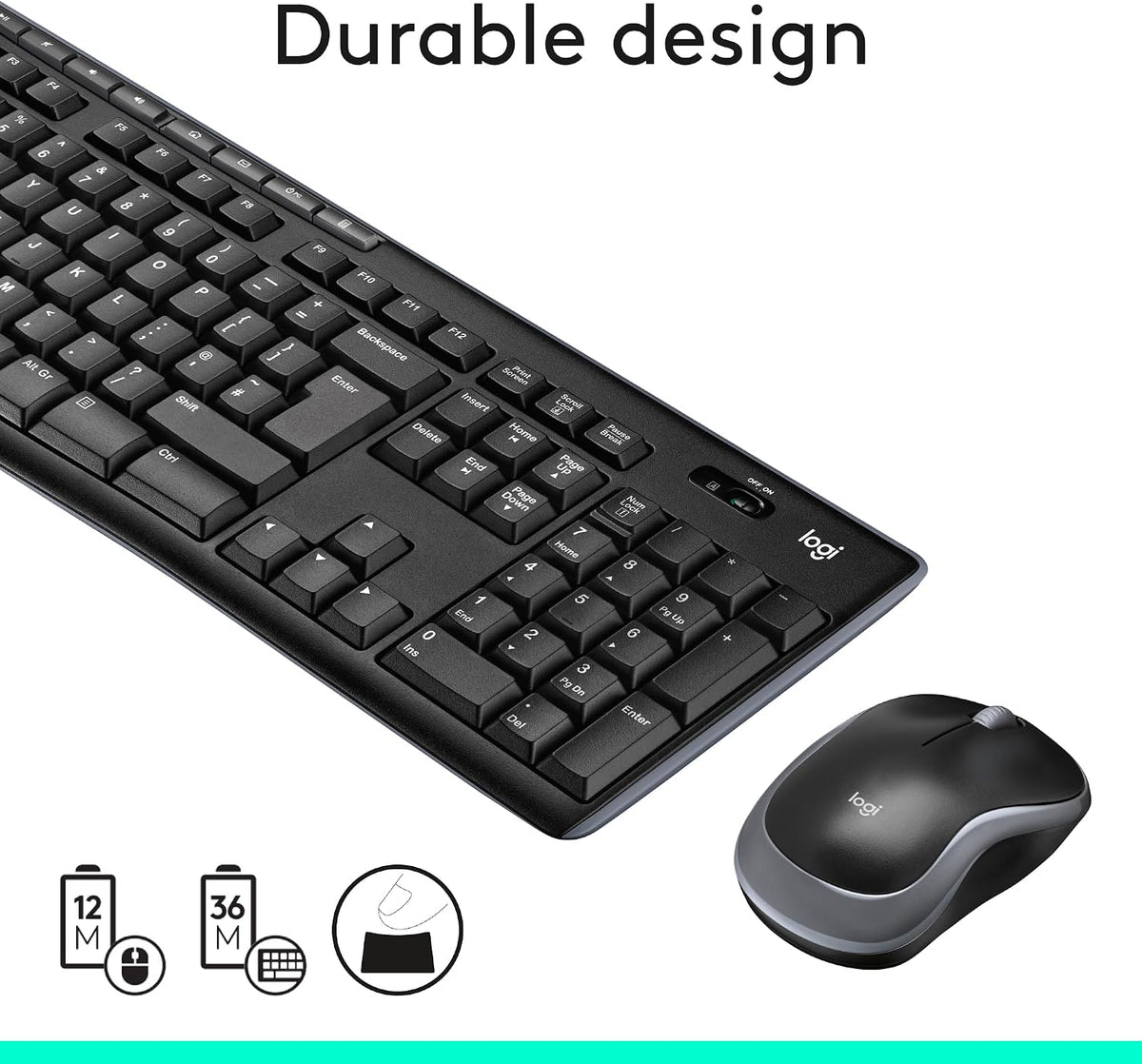 Logitech MK270 Wireless Keyboard and Mouse Combo for Windows