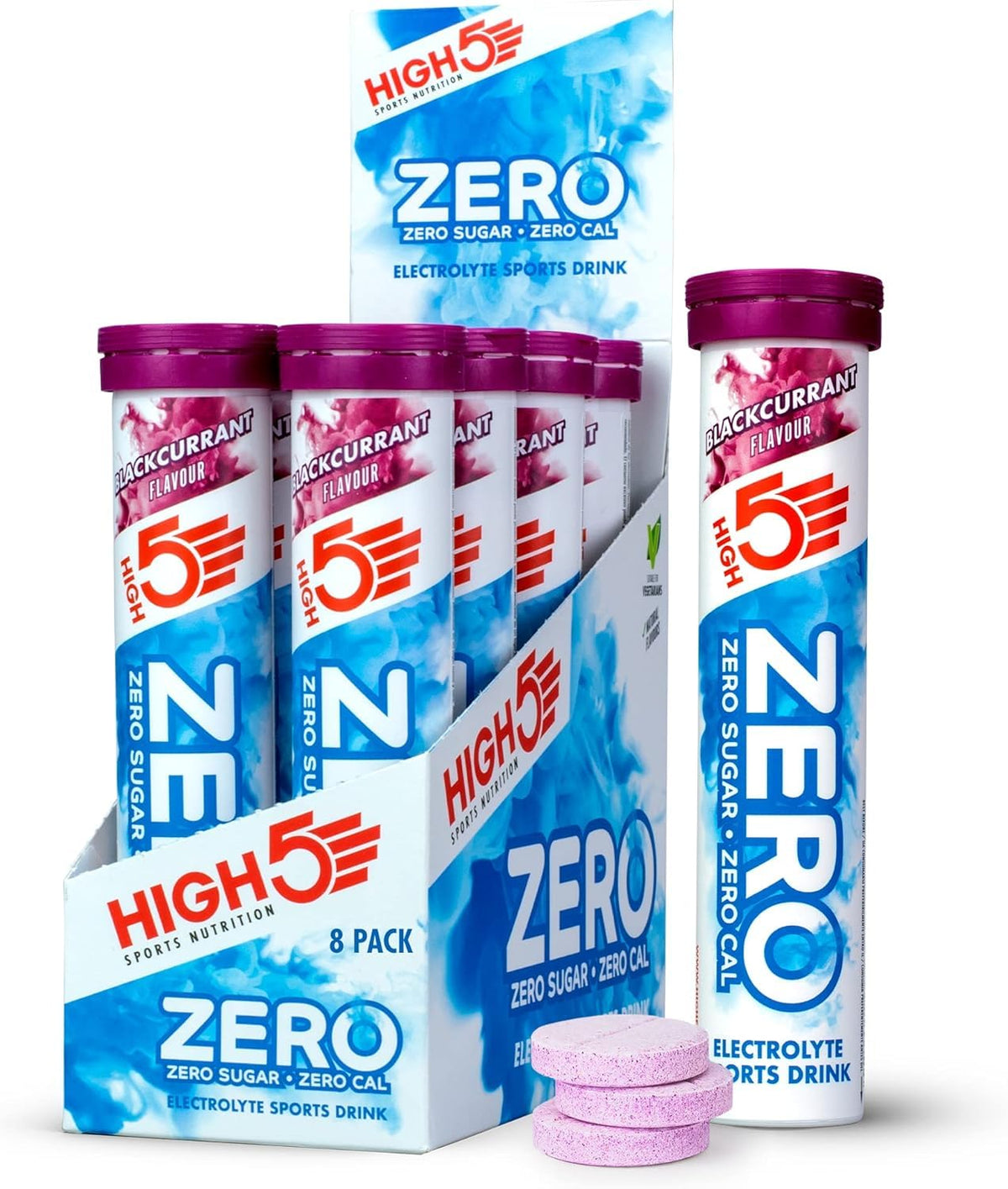 HIGH5 Zero Electrolyte Tablets for Hydration, Berry, 20 Tablets