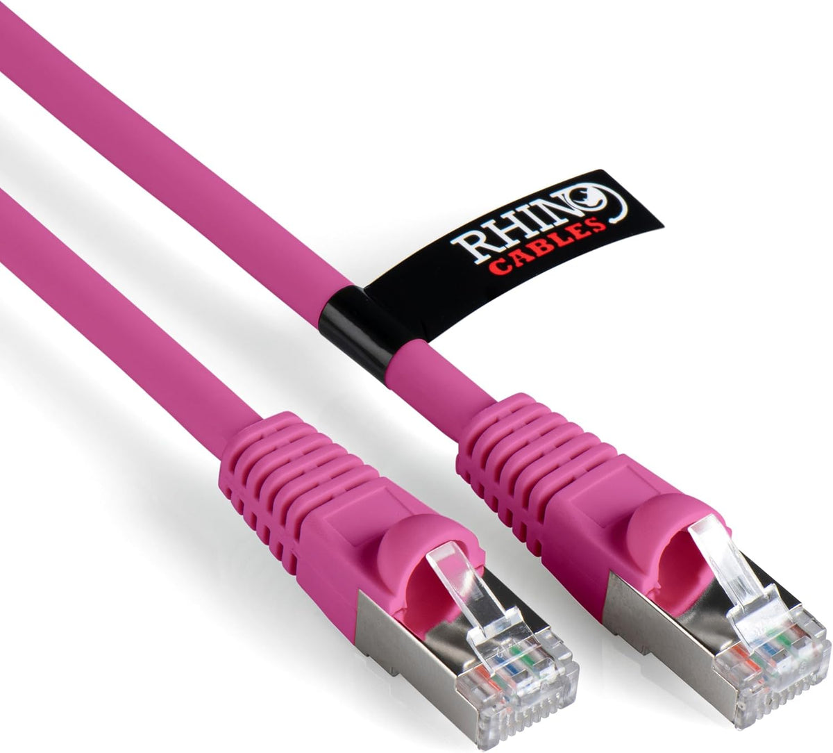 rhinocables CAT 6a Ethernet Cable | 10Gbps S/FT High-Speed & Large Bandwidth Data Transfer | Reliable LAN Network RJ45 Cable | Wi-Fi Broadband Cable for Seamless Gaming & Streaming (0.25m, Pink)