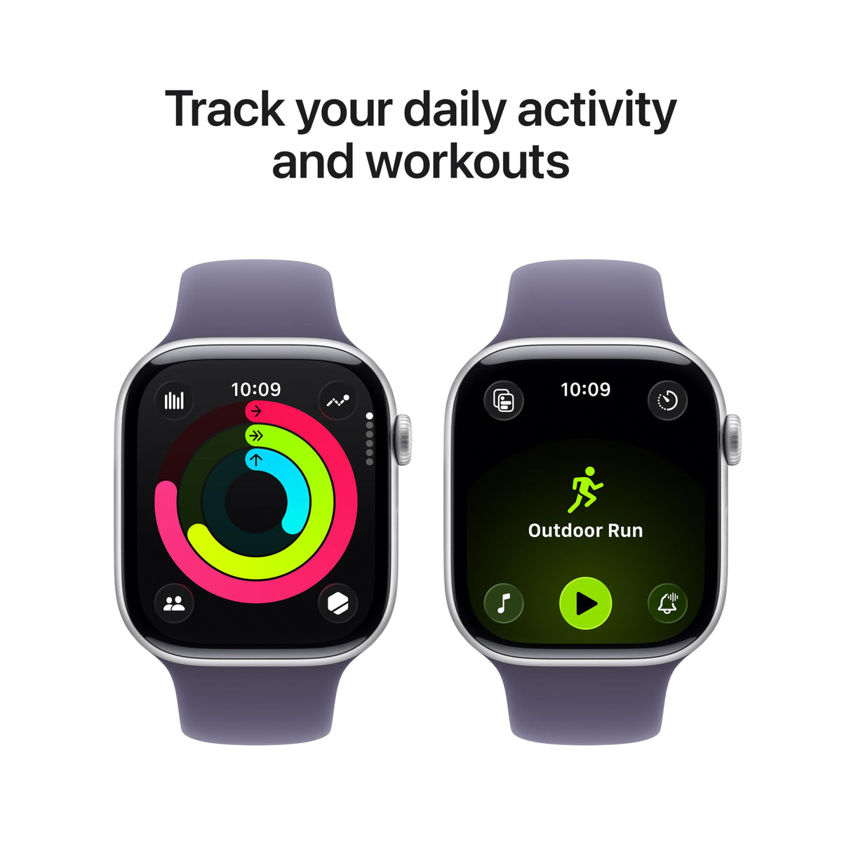 Apple Watch Series 11 GPS 46mm Smartwatch with Jet Black Aluminium Case with Black Sport Band M/L. Sleep Score, Fitness Tracker, Health Monitoring, Always-On Display, Water Resistant