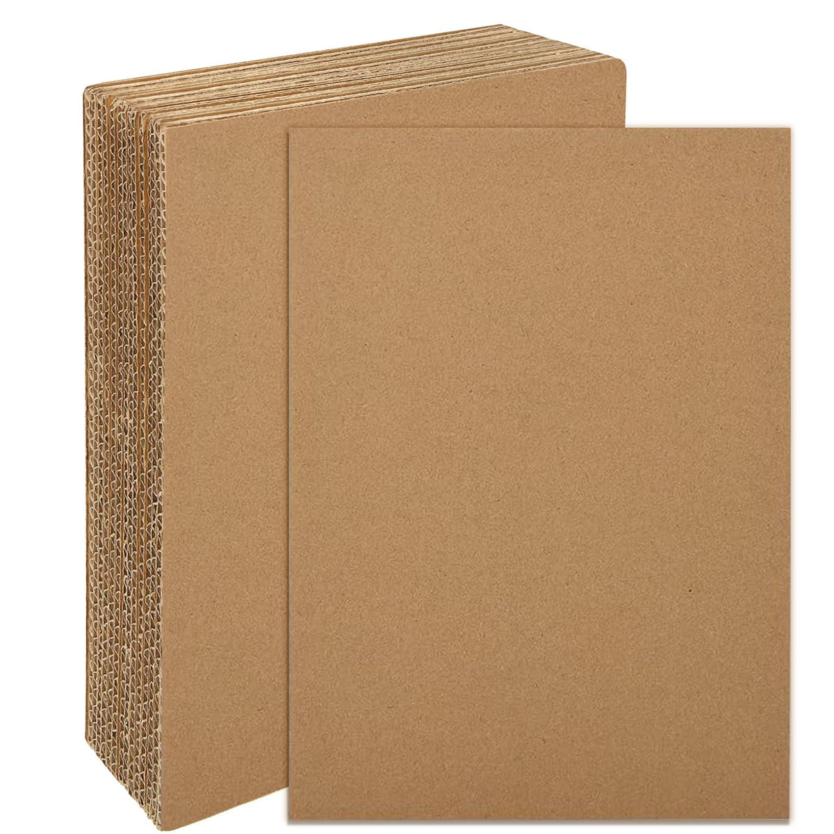 yuejuhe 20 Pack Corrugated Cardboard Sheets, A4 Thick Kraft Board