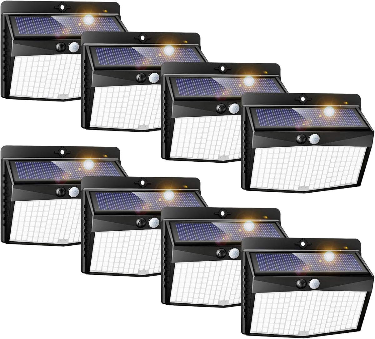 Peasur Solar Security Light Outdoor Motion Sensor, 168 LED Waterproof Solar Wall Light with 3 Modes, PIR Outdoor Sensor Light for Fence, Front Door, Garden, Garage, 1 Pack