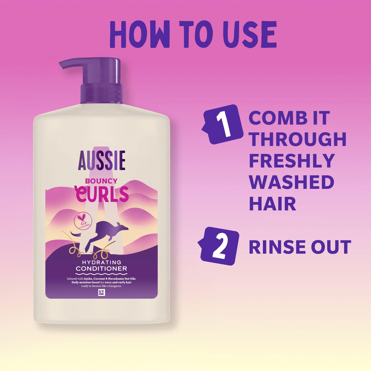 Aussie Miracle Moist Shampoo 1L Pump to Restore Brittle & Dry Hair