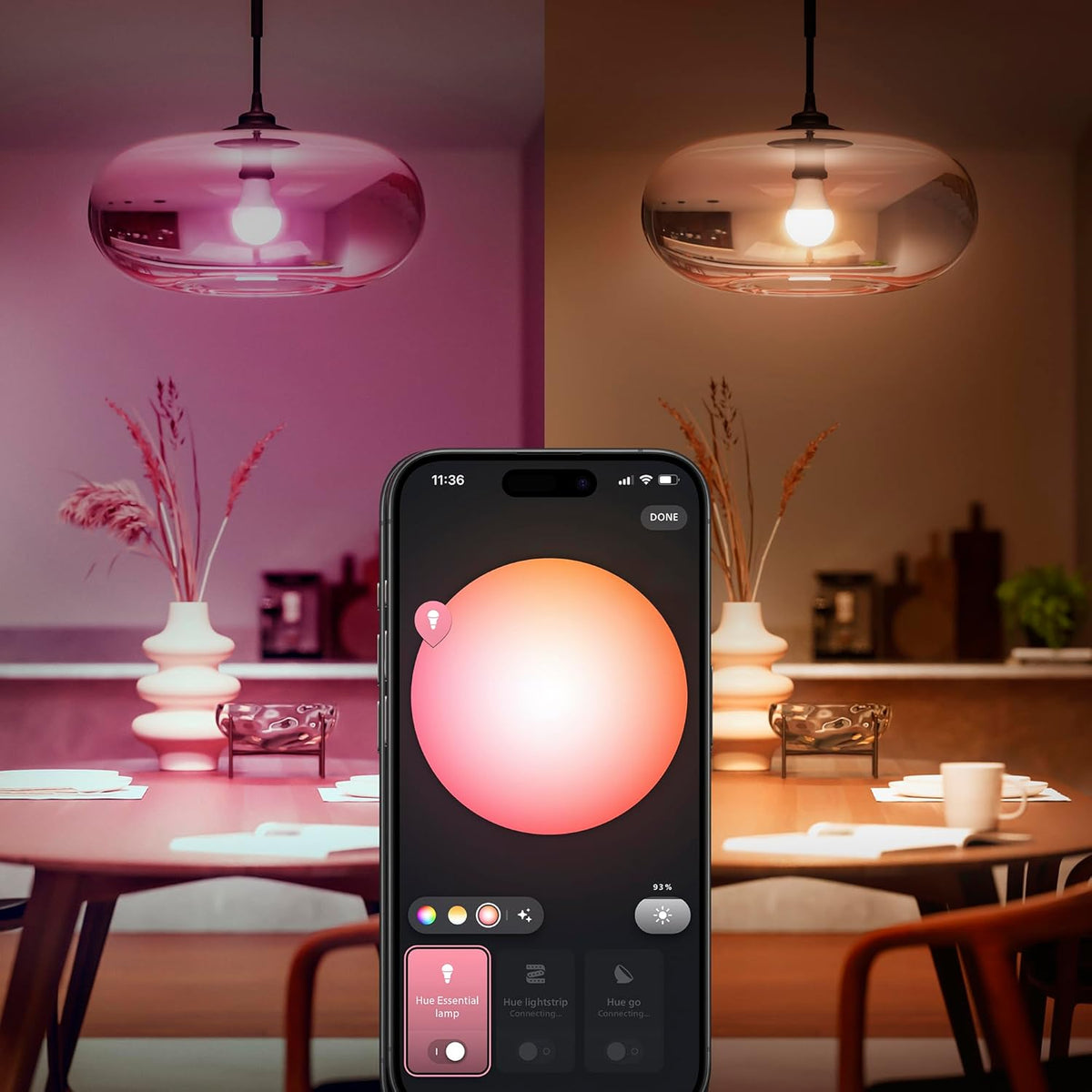 Philips Hue Essential Smart A60 LED Bulb, E27, B22 Bulb, 1 Pack