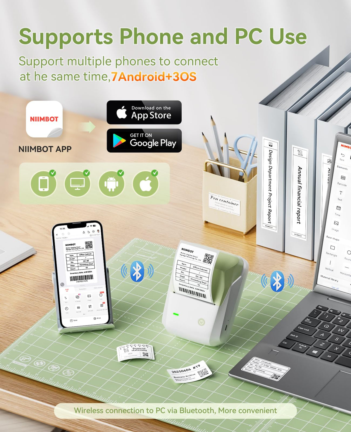 NIIMBOT B1 2-Inch Label Maker, Portable Thermal Printer for Small Business