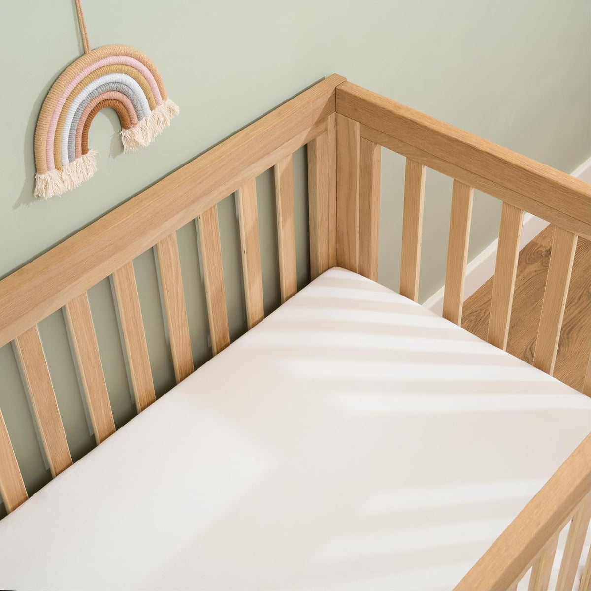 Clair de Lune 2 Pack Fitted Jersey Cotton Cot Sheets 60 x 120 cm (White)