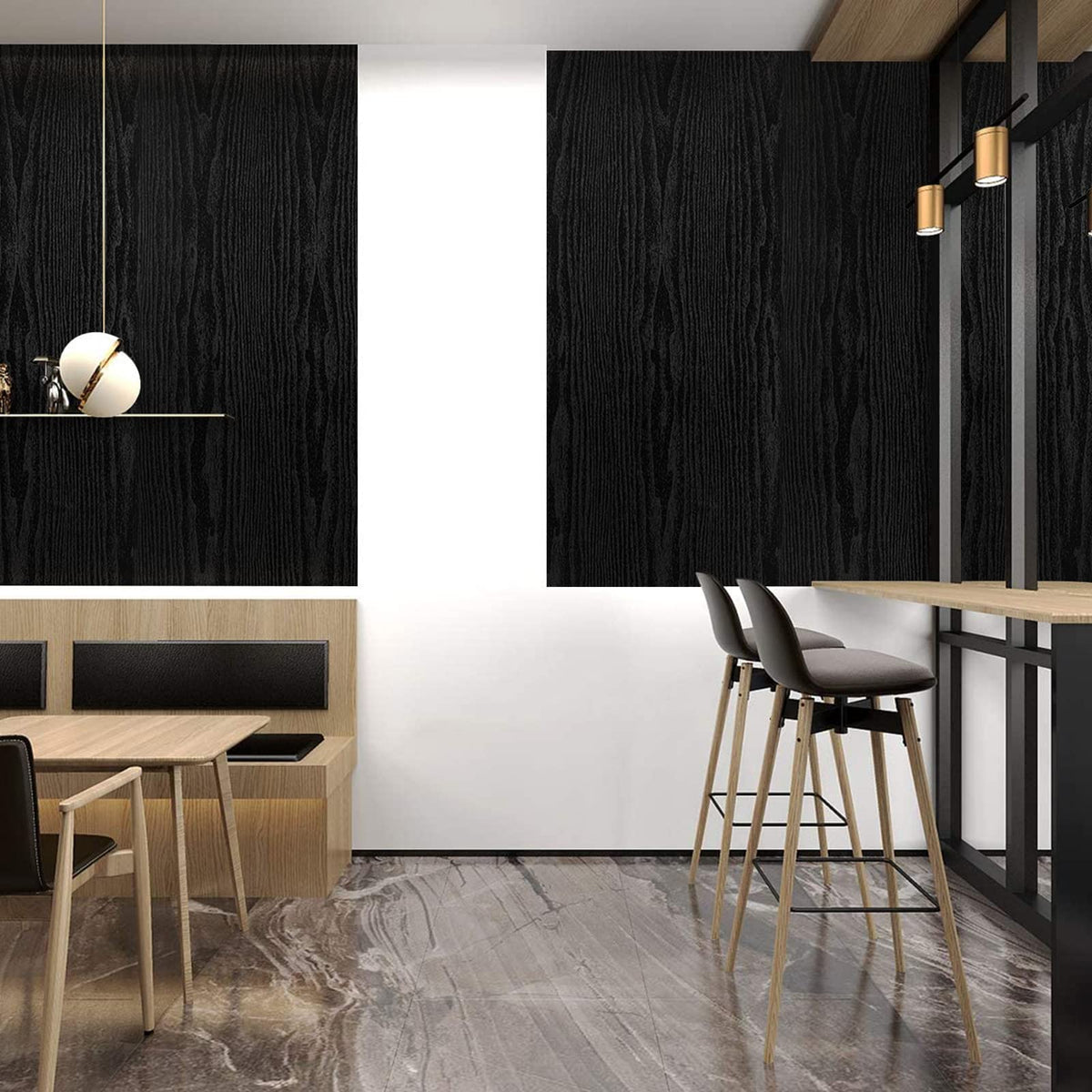 Abyssaly White Wood Effect Sticky Back Plastic for Furniture & Walls