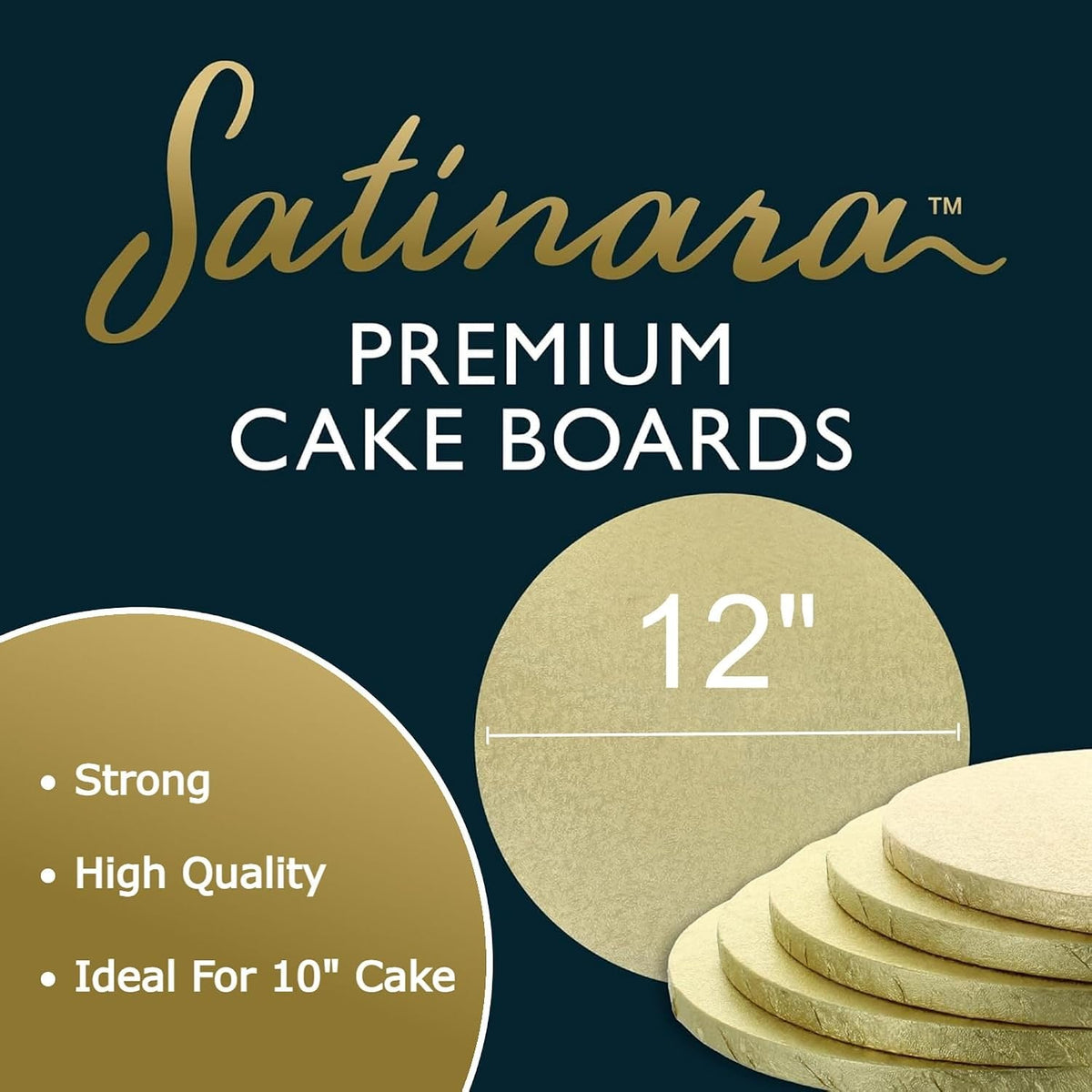 Satinara 12" (30.5cm) Pale Gold Board & Extra Tall Box Set