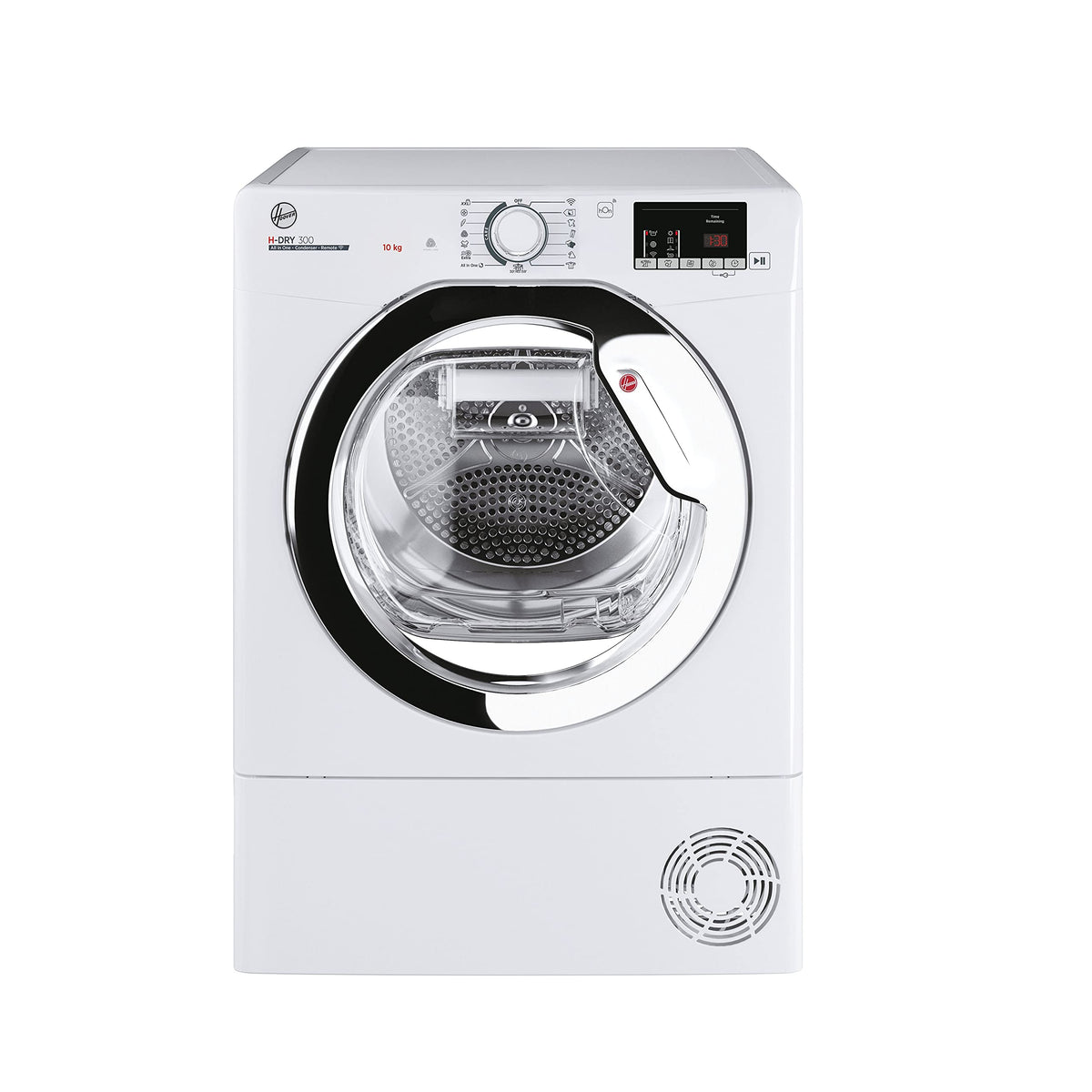 Hoover HLEC8LGB-80 Freestanding Condenser Tumble Dryer, Sensor Dry, 8 kg Load, Black