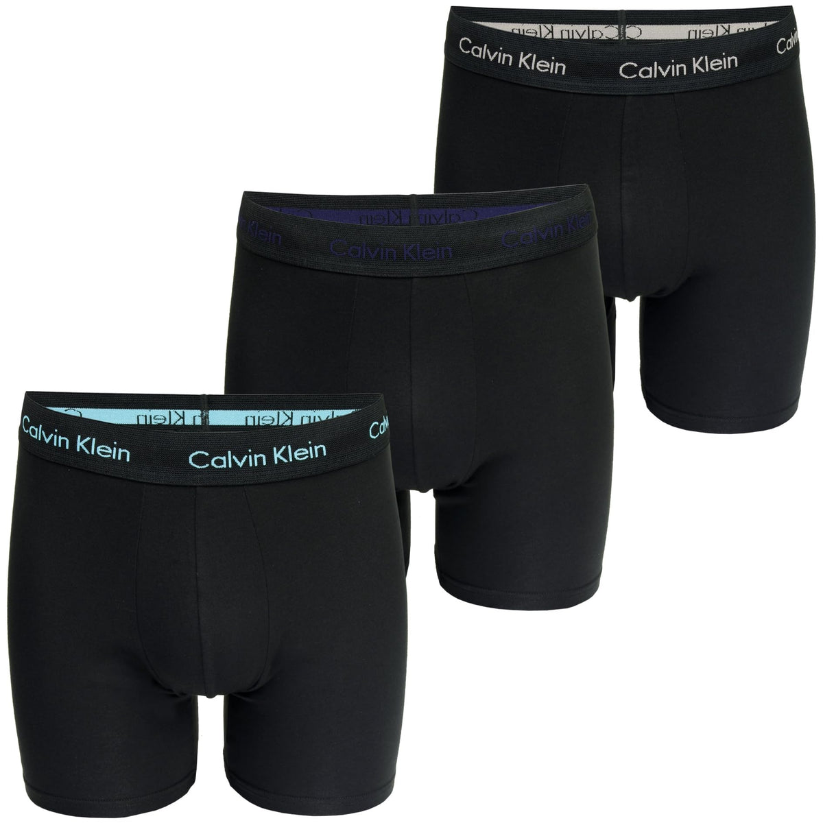 Calvin Klein Men’s 3 Pack Boxer Briefs with Logo Waistband