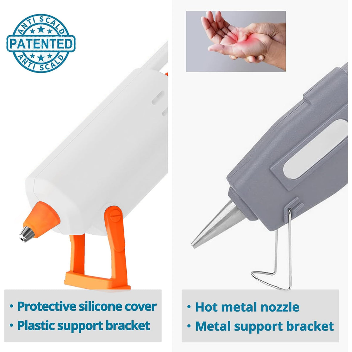 Tilswall Hot Glue Gun kit, 50W Mini Melt Glue Gun with 75pcs Glue Sticks