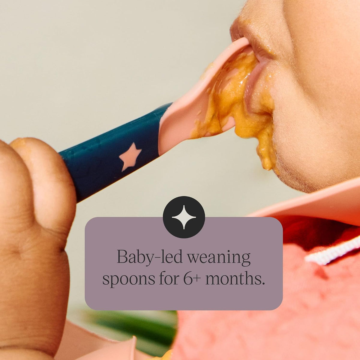 Tommee Tippee Easigrip Self-Feeding Weaning Spoons 6m+ Chunky Handles